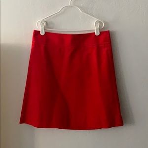 JCrew orange corduroy flare mini skirt